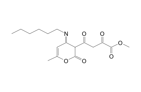 Methyl 2-hydroxy-4-oxo-4-(4-hexylamino-6-methyl-2-pyrone-3-yl)-2-butenoate