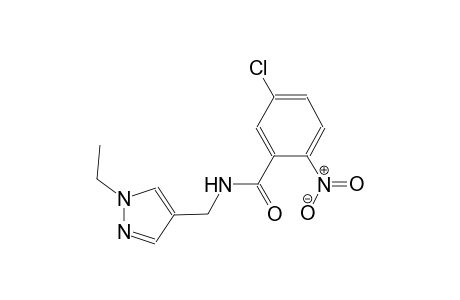 5-chloro-N-[(1-ethyl-1H-pyrazol-4-yl)methyl]-2-nitrobenzamide