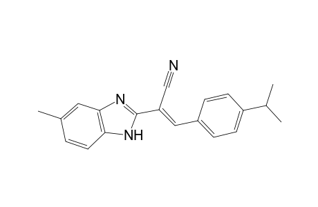 (E)-2-(6-methyl-1H-benzimidazol-2-yl)-3-(4-propan-2-ylphenyl)-2-propenenitrile