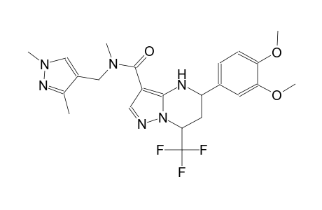 5-(3,4-dimethoxyphenyl)-N-[(1,3-dimethyl-1H-pyrazol-4-yl)methyl]-N-methyl-7-(trifluoromethyl)-4,5,6,7-tetrahydropyrazolo[1,5-a]pyrimidine-3-carboxamide