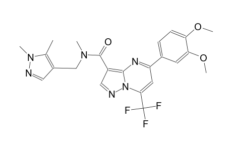 5-(3,4-dimethoxyphenyl)-N-[(1,5-dimethyl-1H-pyrazol-4-yl)methyl]-N-methyl-7-(trifluoromethyl)pyrazolo[1,5-a]pyrimidine-3-carboxamide
