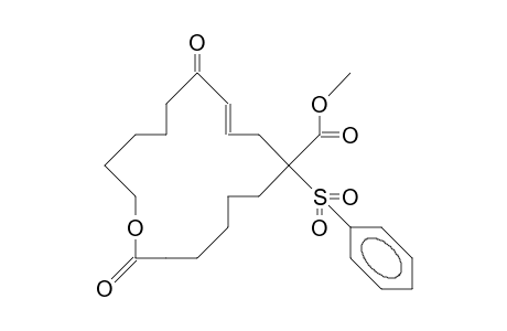 7-Benzenesulfonyl-7-methoxycarbonyl-11-oxo-hexadec-9-en-carboxylic acid, 16-lactone