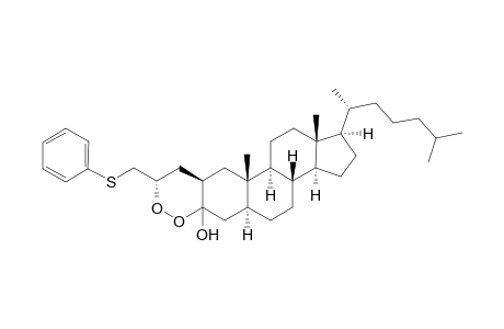 (2R,2'S,3R/S)-2-[2'-Hydroxyperoxy-3'-(phenylthio)propyl]-5.alpha.-cholestan-3-one 2',3-peroxyhemiacetal