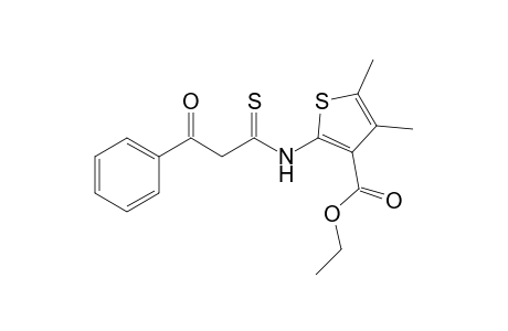 Ethyl 4,5-dimethyl-2-[(phenacyl)thiocarbonyl]amino-3-thiophenecarboxylate