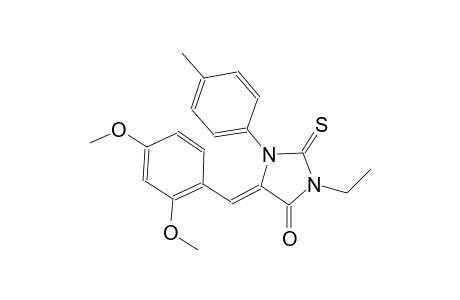 (5Z)-5-(2,4-dimethoxybenzylidene)-3-ethyl-1-(4-methylphenyl)-2-thioxo-4-imidazolidinone