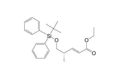 2-Pentenoic acid, 5-[[(1,1-dimethylethyl)diphenylsilyl]oxy]-4-methyl-, ethyl ester, [S-(E)]-