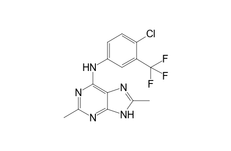 6-[4-Chloro-3-(trifluoromethyl)phenyl]amino-2,8-dimethyl-9H-purine