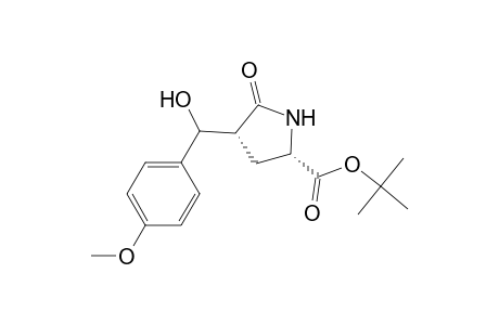 tert-Butyl (2S)-4.alpha.-(hydroxy(p-methoxyphenyl)methyl)pyroglutamate