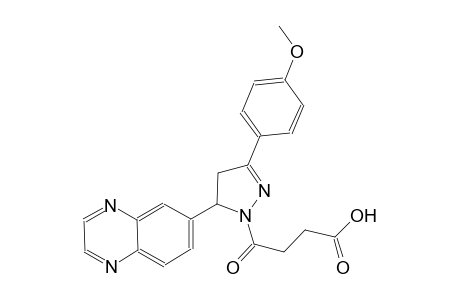 1H-pyrazole-1-butanoic acid, 4,5-dihydro-3-(4-methoxyphenyl)-gamma-oxo-5-(6-quinoxalinyl)-