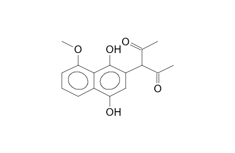 3-(2-HYDROXY-4-OXO-2-PENTEN-3-YL)-5-METHOXY-1,4-DIHYDROXYNAPHTHALENE