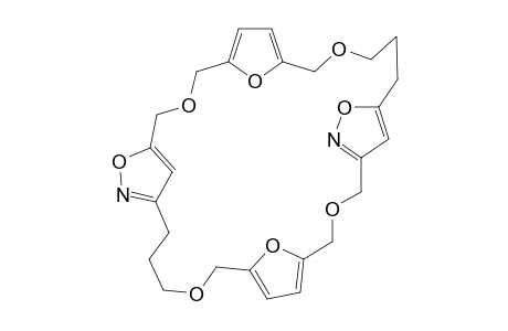 2,12,20,30-tetraoxa[5](3,5)isoxazolo[3](2,5)-furano[5](3,5)-isoxazolo[3](2,5)furanophane