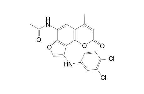 N-[9-(3,4-dichloro-phenylamino)-4-methyl-2-oxo-2H-furo[2,3-h]chromen-6-yl]-acetamide