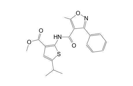methyl 5-isopropyl-2-{[(5-methyl-3-phenyl-4-isoxazolyl)carbonyl]amino}-3-thiophenecarboxylate