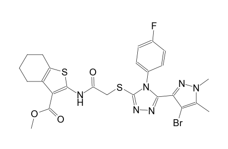 methyl 2-[({[5-(4-bromo-1,5-dimethyl-1H-pyrazol-3-yl)-4-(4-fluorophenyl)-4H-1,2,4-triazol-3-yl]sulfanyl}acetyl)amino]-4,5,6,7-tetrahydro-1-benzothiophene-3-carboxylate