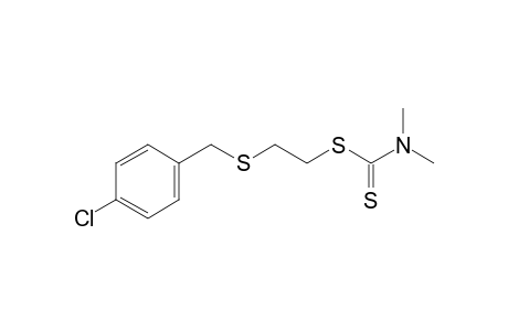 dimethyldithiocarbamic acid, 2-[(p-chlorobenzyl)thio]ethyl ester