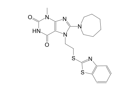 7-[2-(1,3-benzothiazol-2-ylsulfanyl)ethyl]-8-hexahydro-1H-azepin-1-yl-3-methyl-3,7-dihydro-1H-purine-2,6-dione