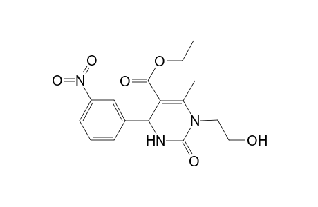 3-(2-hydroxyethyl)-2-keto-4-methyl-6-(3-nitrophenyl)-1,6-dihydropyrimidine-5-carboxylic acid ethyl ester