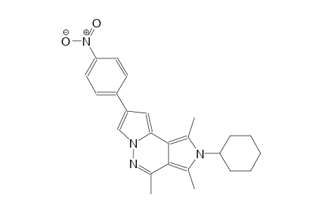2-cyclohexyl-1,3,4-trimethyl-8-(4-nitrophenyl)-2H-dipyrrolo[1,2-b:3,4-d]pyridazine