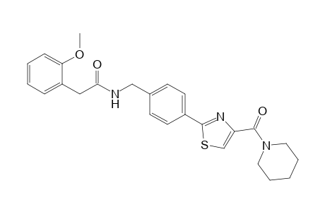 2-(2-Methoxyphenyl)-N-(4-(4-(piperidine-1-carbonyl)thiazol-2-yl)benzyl)acetamide