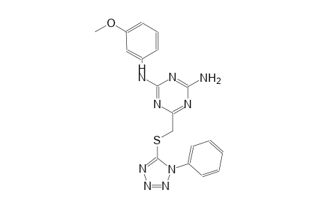 1,3,5-triazine-2,4-diamine, N~2~-(3-methoxyphenyl)-6-[[(1-phenyl-1H-tetrazol-5-yl)thio]methyl]-