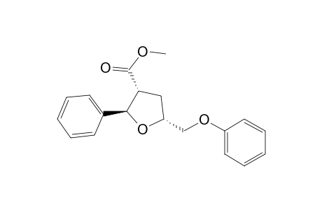 Methyl (R*,R*,R*)-2-Phenyl-5-(phenoxymethyl)-2,3,4,5-tetrahydro-3-furancarboxylate