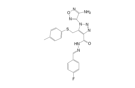 1-(4-amino-1,2,5-oxadiazol-3-yl)-N'-[(E)-(4-fluorophenyl)methylidene]-5-{[(4-methylphenyl)sulfanyl]methyl}-1H-1,2,3-triazole-4-carbohydrazide