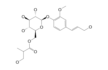 TRANS-PARA-FERULYLALCOHOL-4-O-(6-(2-METHYL-3-HYDROXY)-PROPIONYL)-GLUCOPYRANOSIDE;CONIFERIN-6'-O-2-METHYL-3-HYDROXY-PROPIONYL