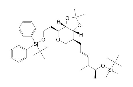 [3aS-[3a.alpha.,4.alpha.,7a.alpha.,7.alpha.(2E,4S*,5R*)]]-tetrahydro-2,2-dimethyl-4-[2-[[(1,1-dimethylethyl)diphenylsilyl]oxy]ethyl]-7-[5-[[(1,1-dimethylethyl)dimethylsilyl]oxy]-4-methyl-2-hexenyl]-4H-1,3-dioxolo[4,5-c]pyran