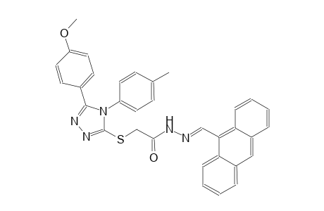 N'-[(E)-9-anthrylmethylidene]-2-{[5-(4-methoxyphenyl)-4-(4-methylphenyl)-4H-1,2,4-triazol-3-yl]sulfanyl}acetohydrazide