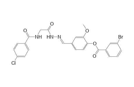 4-[(E)-({[(4-chlorobenzoyl)amino]acetyl}hydrazono)methyl]-2-methoxyphenyl 3-bromobenzoate