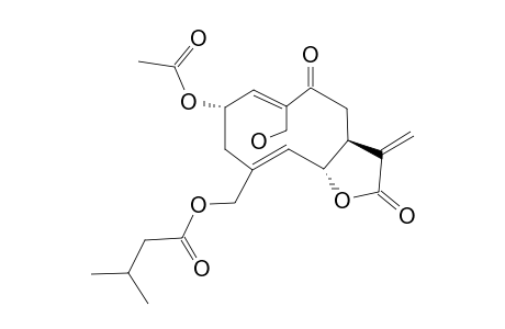 2-ALPHA-ACETOXY-15-ISOVALERYL-MIGUANIN;2-ALPHA-ACETOXY-14-HYDROXY-15-ISOVALERYLOXY-9-OXO-COSTUNOLIDE