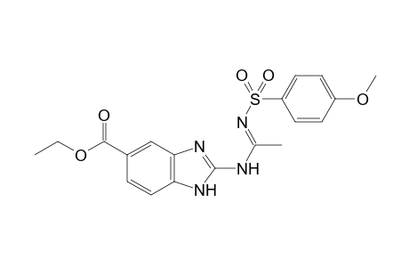 Ethyl (E)-2-{N'-[(4-methoxyphenyl)sulfonyl]acetimidamido}-1H-benzimidazole-5-carboxylate