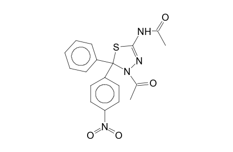 N-[4-Acetyl-5-(4-nitrophenyl)-5-phenyl-4,5-dihydro[1,3,4]thiadiazol-2-yl]acetamide