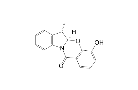 (5aR,6s)-4-Hydroxy-6-methyl-5aH-benzo[5,6][1,3]oxazino[3,2-a]indol-12(6H)one