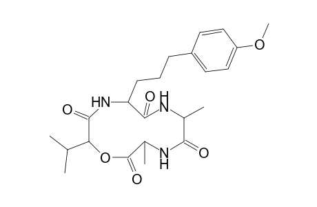 L-Alanine, N-[N-[N-(2-hydroxy-3-methyl-1-oxobutyl)-5-(4-methoxyphenyl)-L-norvaly l]-DL-alanyl]-, .kappa.-lactone, (S)-