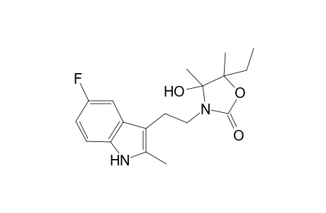 5-Ethyl-3-[2-(5-fluoranyl-2-methyl-1H-indol-3-yl)ethyl]-4,5-dimethyl-4-oxidanyl-1,3-oxazolidin-2-one