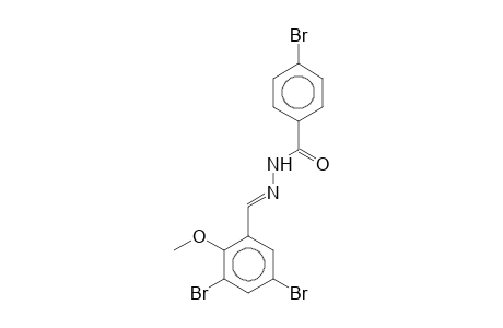 4-Bromobenzenamide, N-(2-methoxy-3,5-dibromobenzylidenamino)-