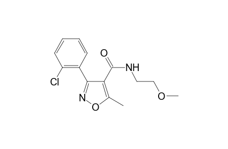 3-(2-Chlorophenyl)-N-(2-methoxyethyl)-5-methyl-4-isoxazolecarboxamide