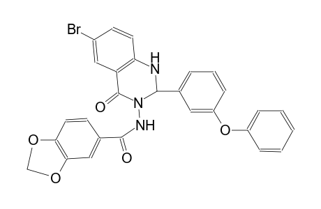 N-(6-bromo-4-oxo-2-(3-phenoxyphenyl)-1,4-dihydro-3(2H)-quinazolinyl)-1,3-benzodioxole-5-carboxamide