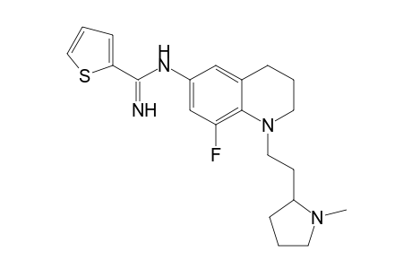 N-(8-fluoro-1-(2-(1-methylpyrrolidin-2-yl)ethyl)-1,2,3,4-tetrahydroquinolin-6-yl)thiophene-2-methylHydrazone dihydrochloride
