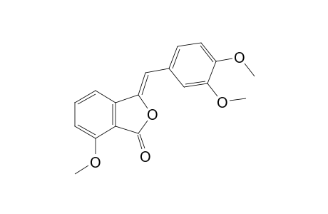 (3Z)-3-(3,4-dimethoxybenzylidene)-7-methoxy-2-benzofuran-1(3H)-one