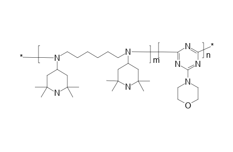 Poly[N,N'-bis(2,2,6,6-tetramethyl-4-piperidinyl)-1,6-hexanediamine-co-2,4-dichloro-6-morpholino-1,3,5-triazine], average Mw 1,600