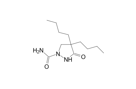 4,4-dibutyl-3-oxo-1-pyrazolidinecarboxamide
