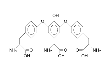 O-(3-[4-(2-Amino-2-carboxy-ethyl)-phenoxy]-5-amino-carboxymethyl-2-hydroxyphenyl)-tyrosine