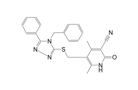 5-{[(4-benzyl-5-phenyl-4H-1,2,4-triazol-3-yl)sulfanyl]methyl}-4,6-dimethyl-2-oxo-1,2-dihydro-3-pyridinecarbonitrile