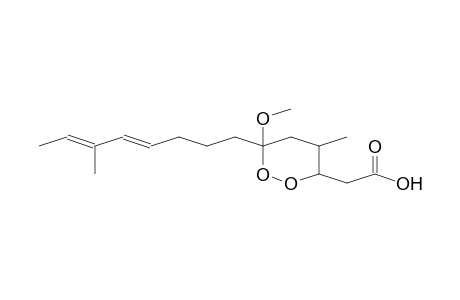 1,2-DIOXANE-3-ACETIC ACID, 6-METHOXY-4-METHYL-6-(6-METHYL-4,6-OCTADIENYL)-