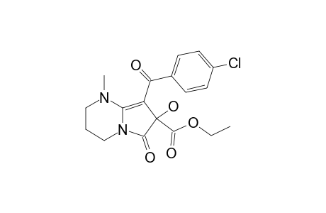 8-(CHLOROBENZOYL)-7-ETHOXYCARBONYL-7-HYDROXY-1-METHYL-6-OXO-1,2,3,4,6,7-HEXAHYDROPYRROLO-[1,2-A]-PYRIMIDINE