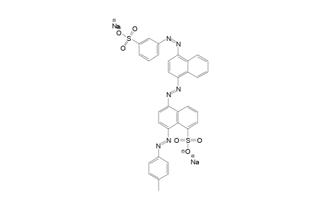 Disodium 8-[(4-methylphenyl)diazenyl]-5-({4-[(3-sulfonatophenyl)diazenyl]-1-naphthyl}diazenyl)-1-naphthalenesulfonate