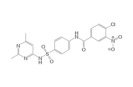 4-chloro-N-(4-{[(2,6-dimethyl-4-pyrimidinyl)amino]sulfonyl}phenyl)-3-nitrobenzamide