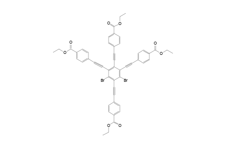 1,3-DIBROMO-2,4,5,6-TETRAKIS-[PARA-(ETHOXYCARBONYL)-PHENYLETHYNYL]-BENZENE